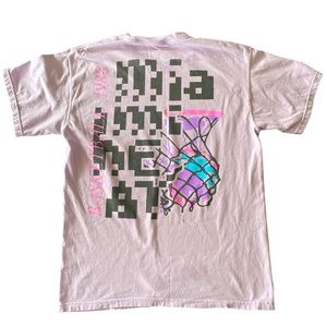 NBA Miami HEAT Court Culture lavender t-shirt with unique digital design on back